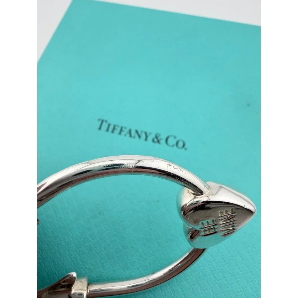 💘 Tiffany & Co. Be Mine Valentine U Keychain Key Holder Sterling Silver 1999